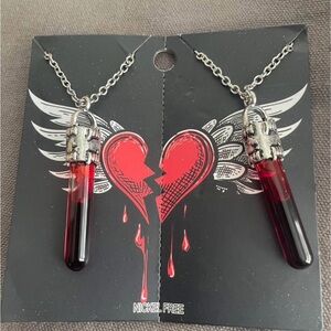 Red Vial Pendant Necklace